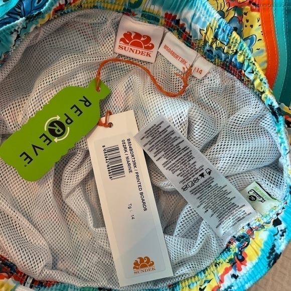 SUNDEK STRETCH WAIST SWIM TRUNKS REPREVE NWT - Picture 11 of 15